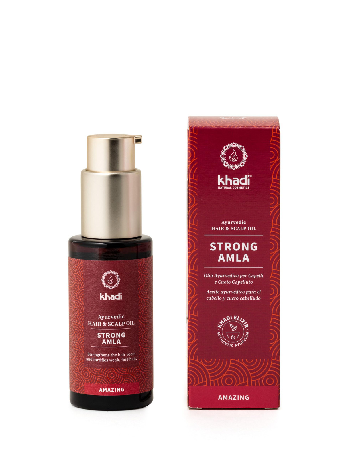 khadi STRONG AMLA Olio per Capelli Ayurvedico, dona radici rinforzate e (u5F)