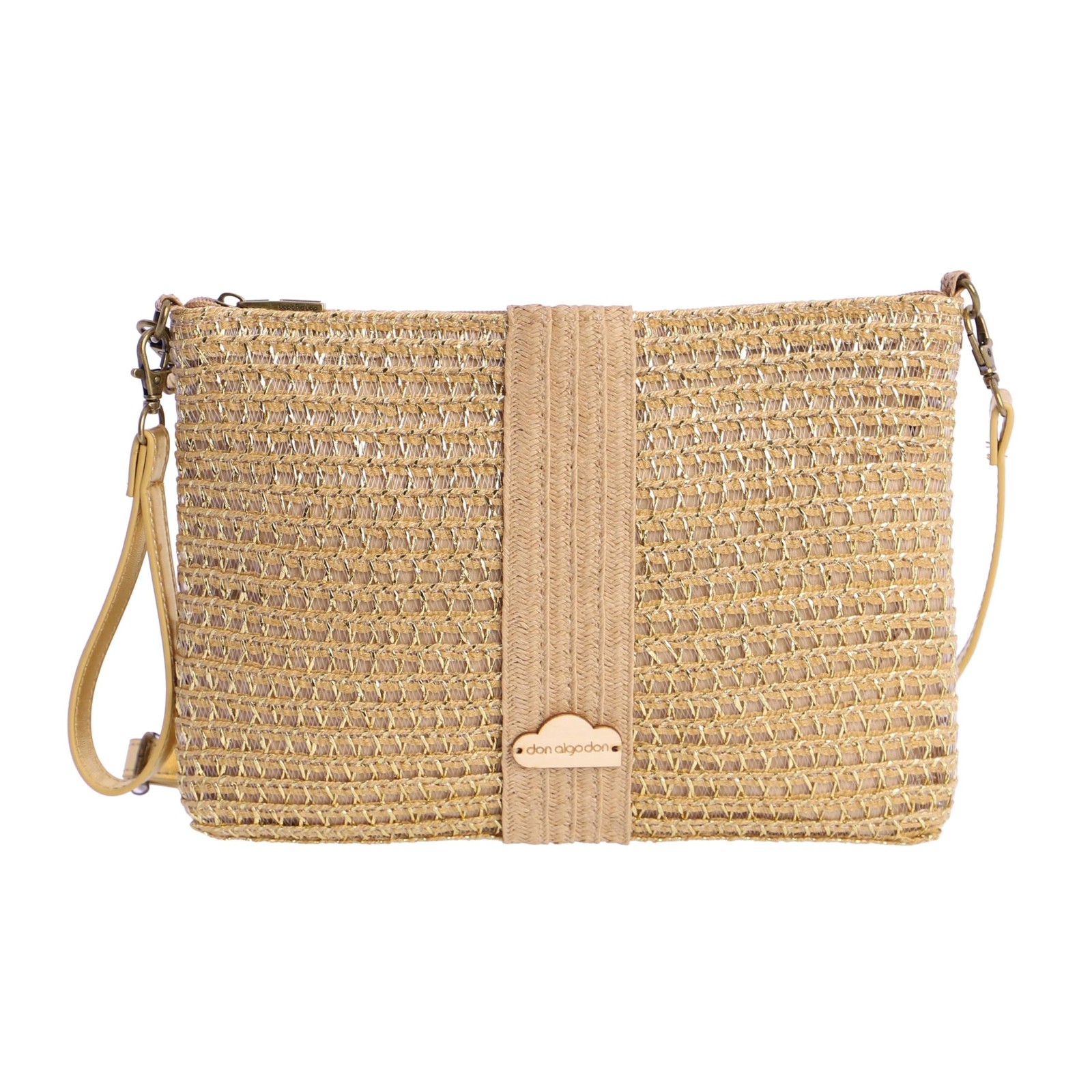 Don Algodon - Pochette Donna paglia con cerniera elegante - borsa (B3F)