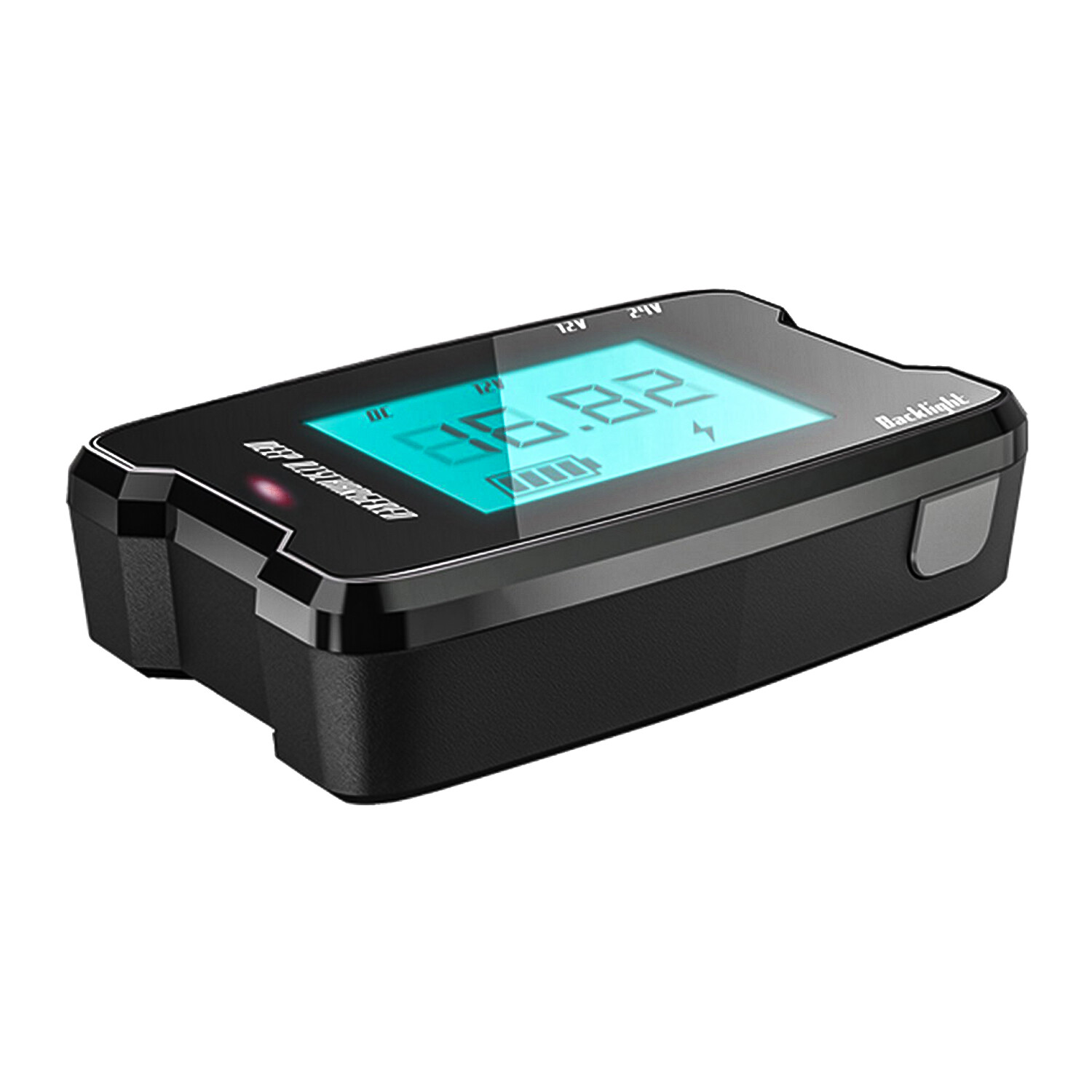 Alcapower Tester per batterie 12V e 24V, Display LCD, cavo con occhielli e pinze
