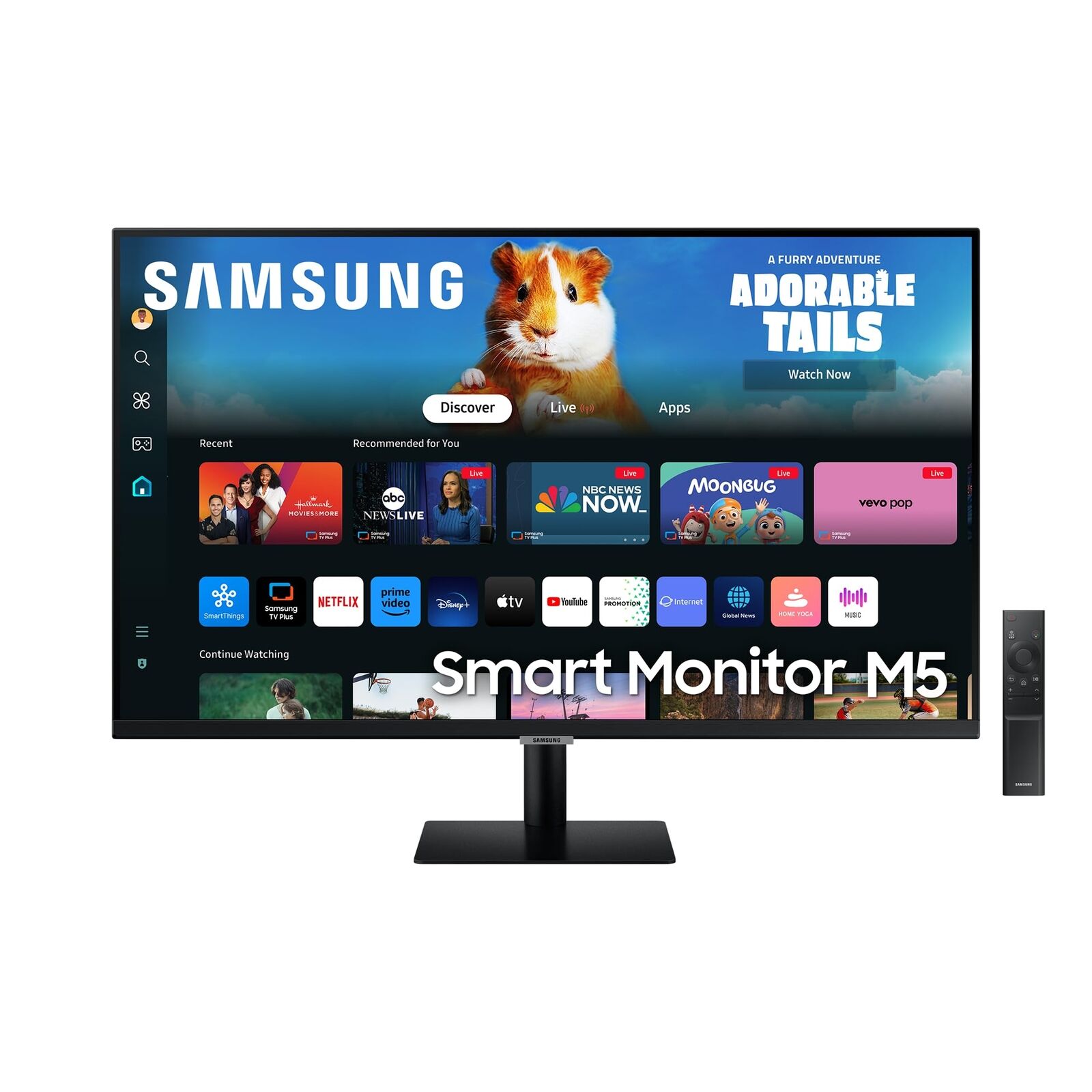 Samsung Smart Monitor M5 (S27DM502), Flat 27'', 1920x1080 (Full HD), Smart Hub c