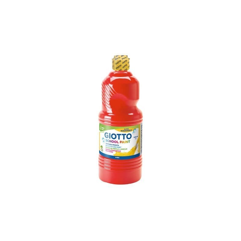Tempera pronta Giotto School Paint in flacone 1 L rosso scarlatto - F535508