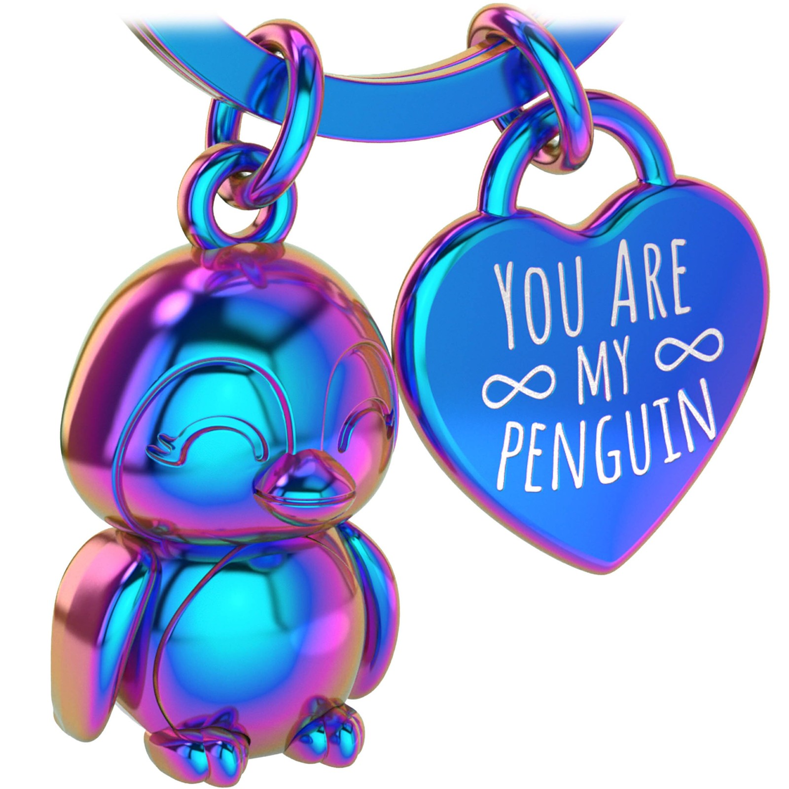 LANOLU Pinguino portachiavi partner Watschel, regalo pinguino, (h9L)