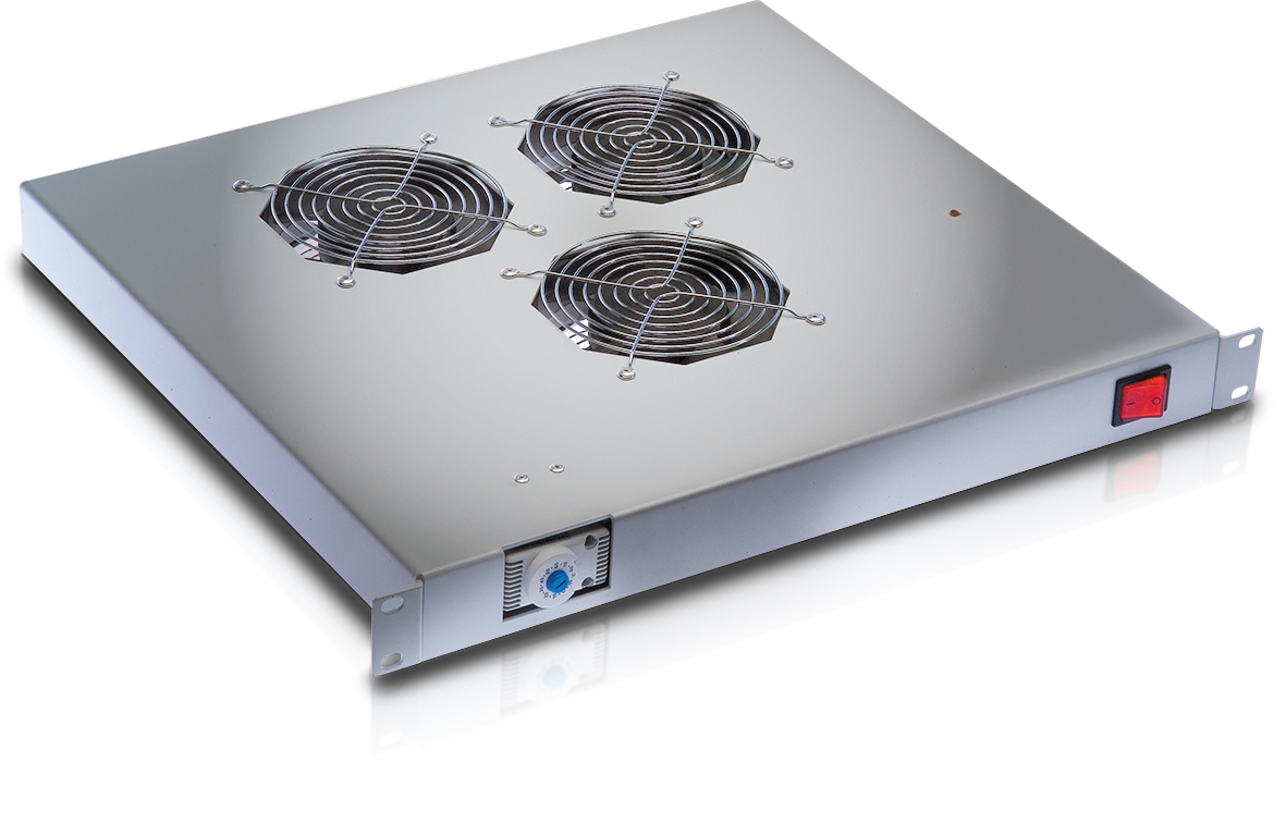 Intellinet Ventole per Rack 19'' 3 Ventole con Termostato Grigio