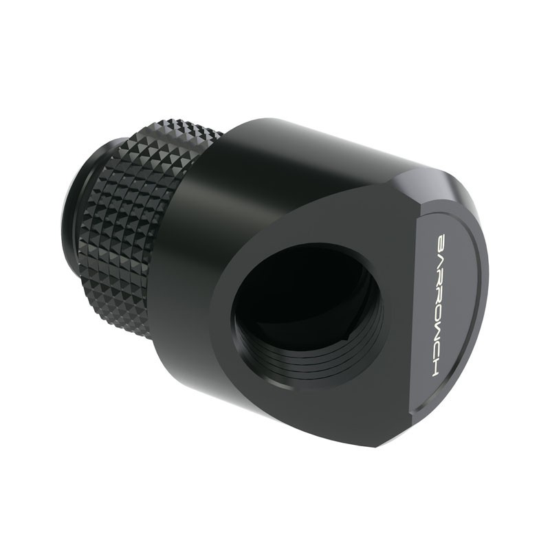 BarrowCH Adapter 45 Grad G1/4 Zoll AG auf IG drehbar black FBWT45-MR B