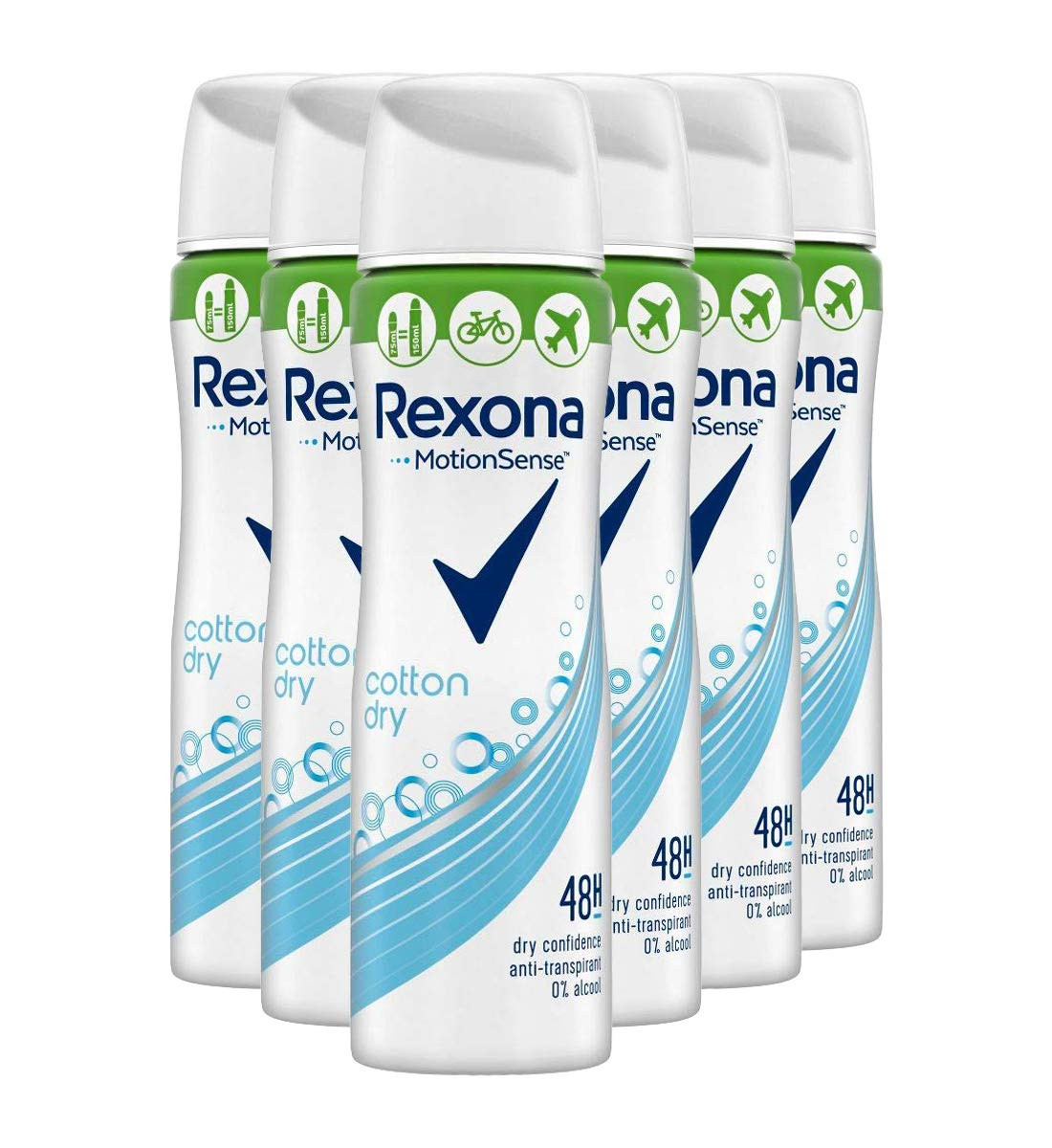 Rexona Deodorante spray Cotton Dry anti-traspirante Compressed 75 ml (o3z)