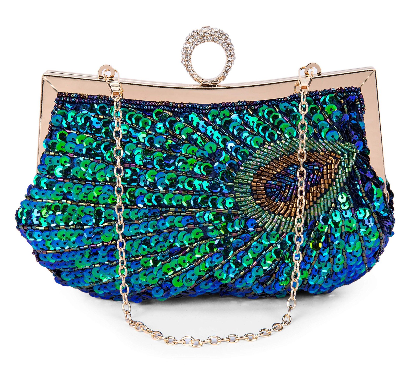 BAIGIO Pochette Donna Elegante Clutch Donna Cerimonia,Clutch Gioiello (h5x)