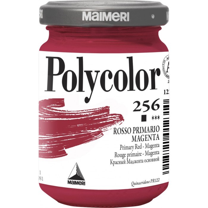 Colore Acrilico Polycolor Maimeri - 140 ml - M1220256 (Rosso Primario Magenta)