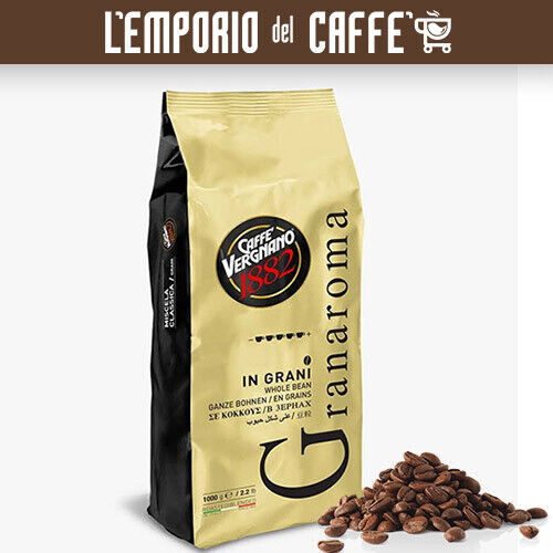 3 Kg Caffe Vergnano Grani Miscela Granaroma dal Gusto Ricco e Persistente
