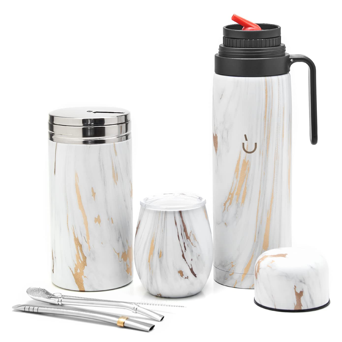 BALIBETOV Yerba Mate Tazza Set - Modern Yerba Mate Tazza, Thermos, Yerba Mate Co