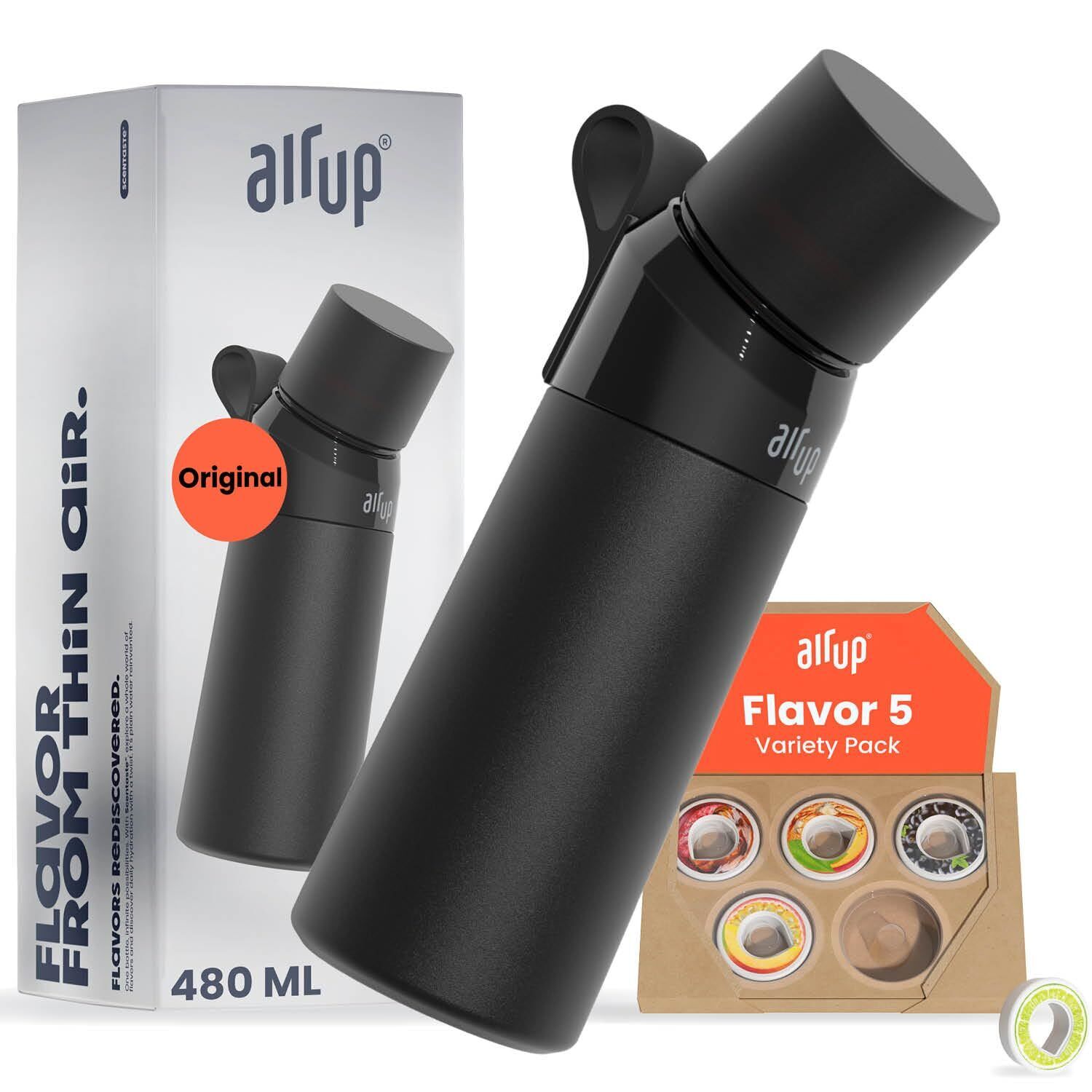 AIR UP® Borraccia in acciaio inox Starter Set Originale, incl. pod aromatizzati