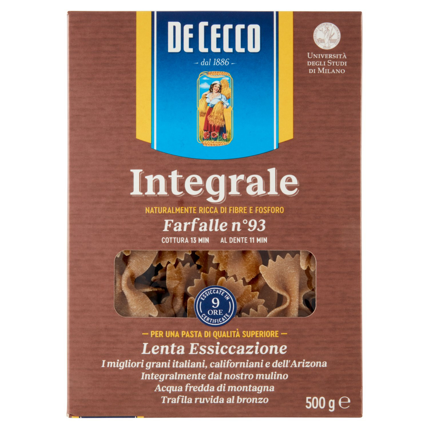 De Cecco Integrale Farfalle n° 93 500 g