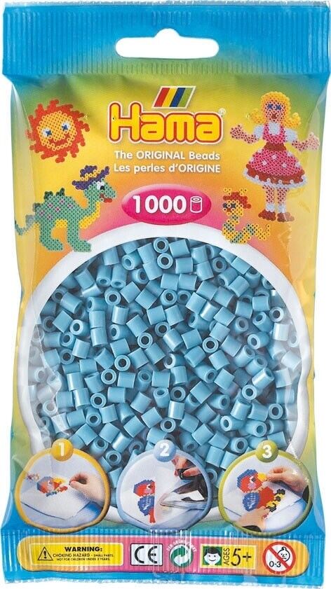 1 000 Perline Standard Midi ( Ø5 MM) Blu Grigio