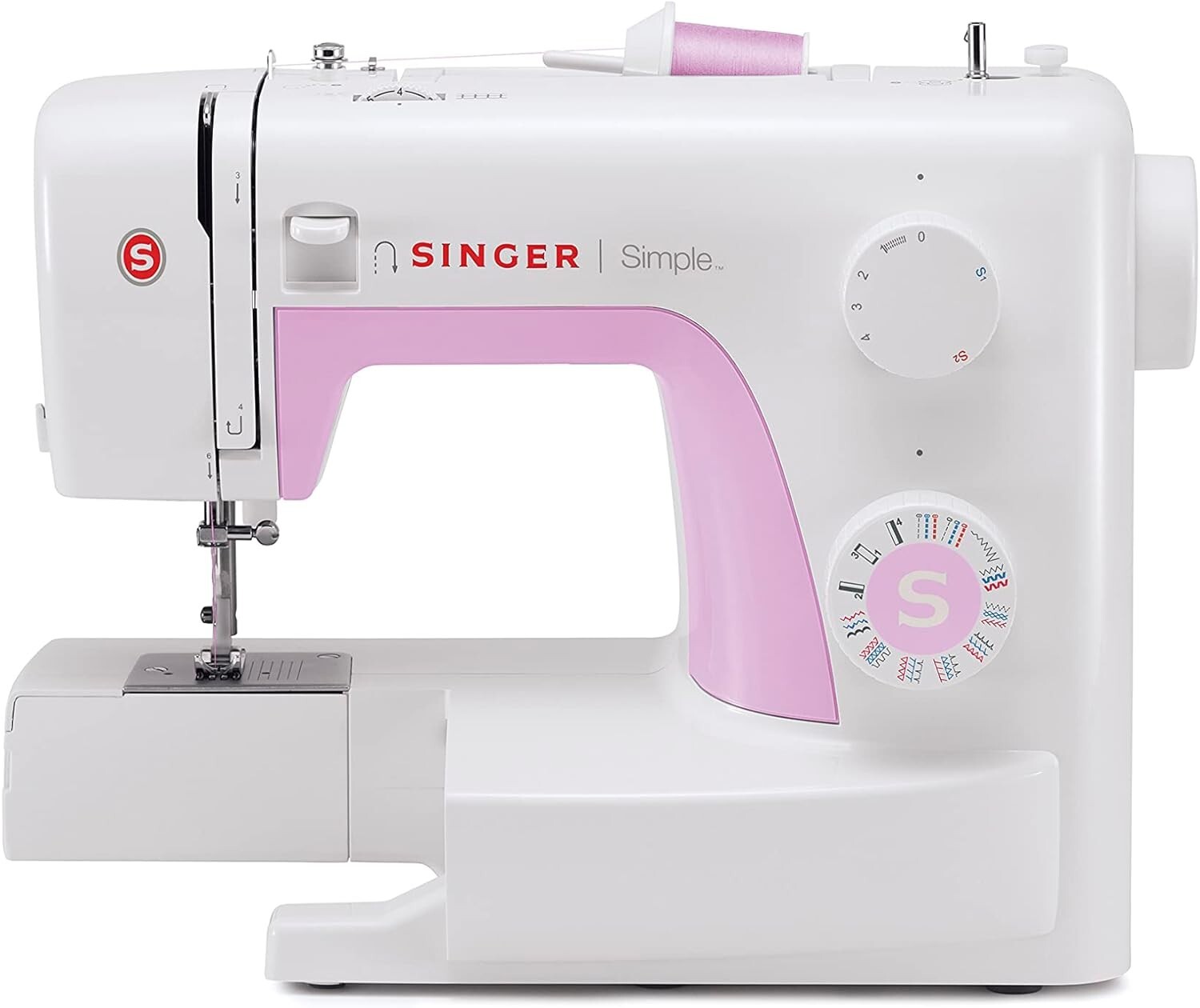 SINGER 3223 Simple Macchina per Cucire Automatica - Bianca, 38.5 x 19 x 29cm