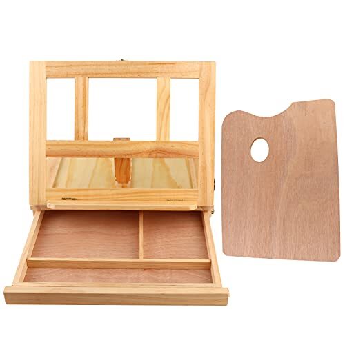 Cavalletto da Tavolo per Pittura, Cavalletto da Tavolo con Cassetto e (v4Q)
