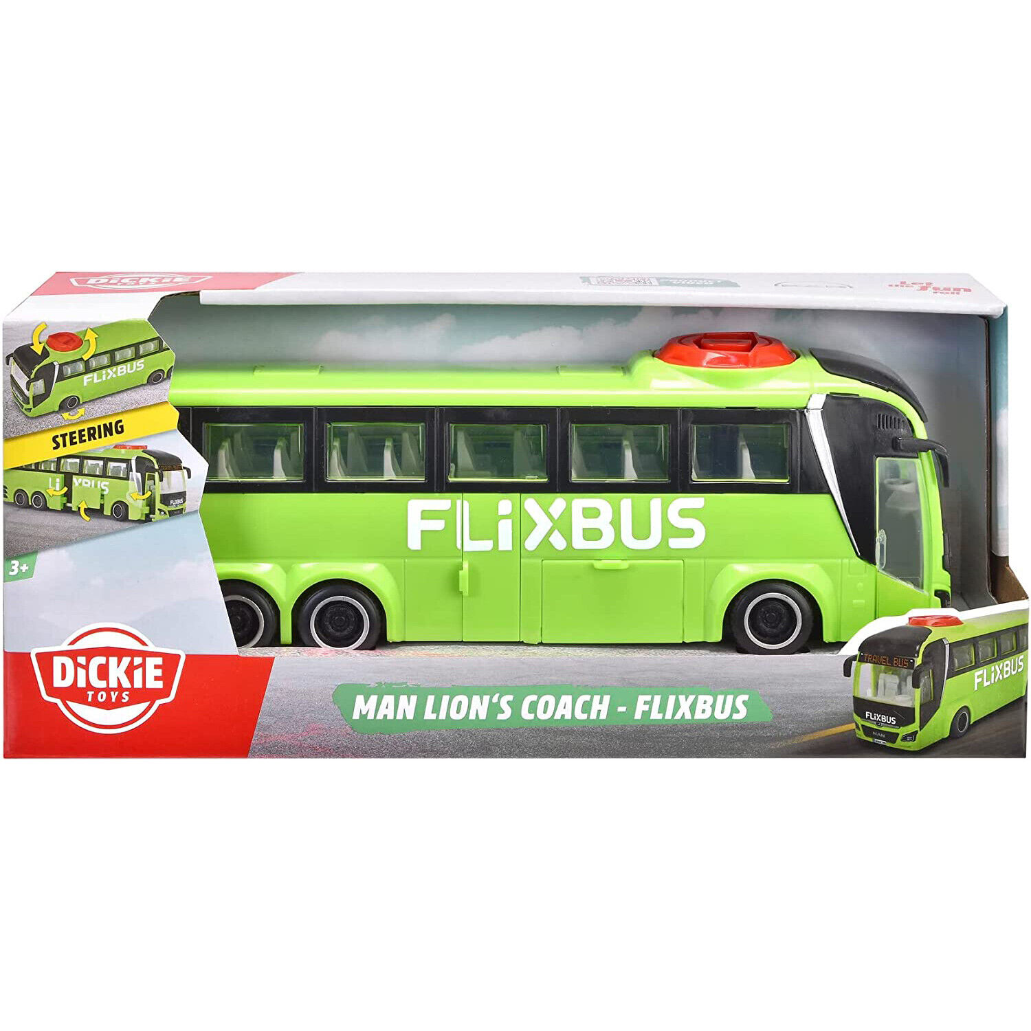 Autobus Man Lion's Bus Flixbus cm. 27 DICKIE TOYS - X38261 GIODICART
