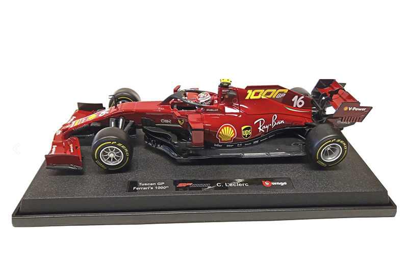BURAGO 16808 FERRARI SF1000 F1 TUSCANY GP 2020 LECLERC 1/18 F1 SCALE MODEL