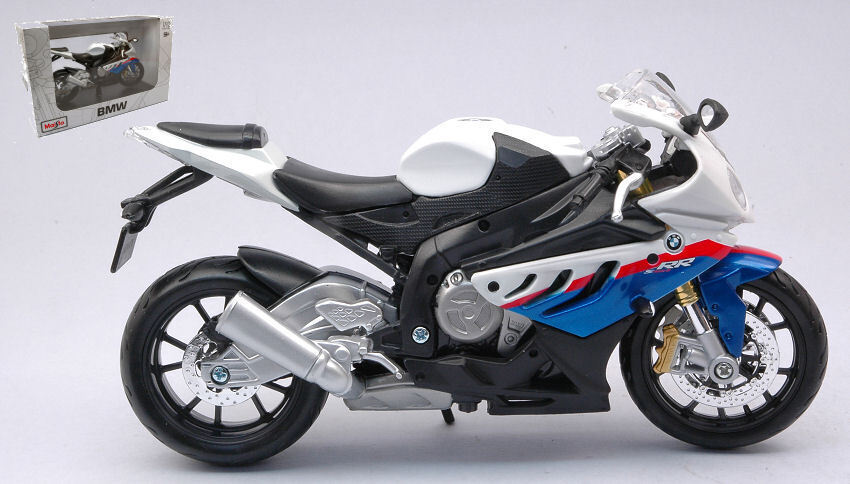 Bmw S 1000 Rr White 1:12 Model 32702 MAISTO