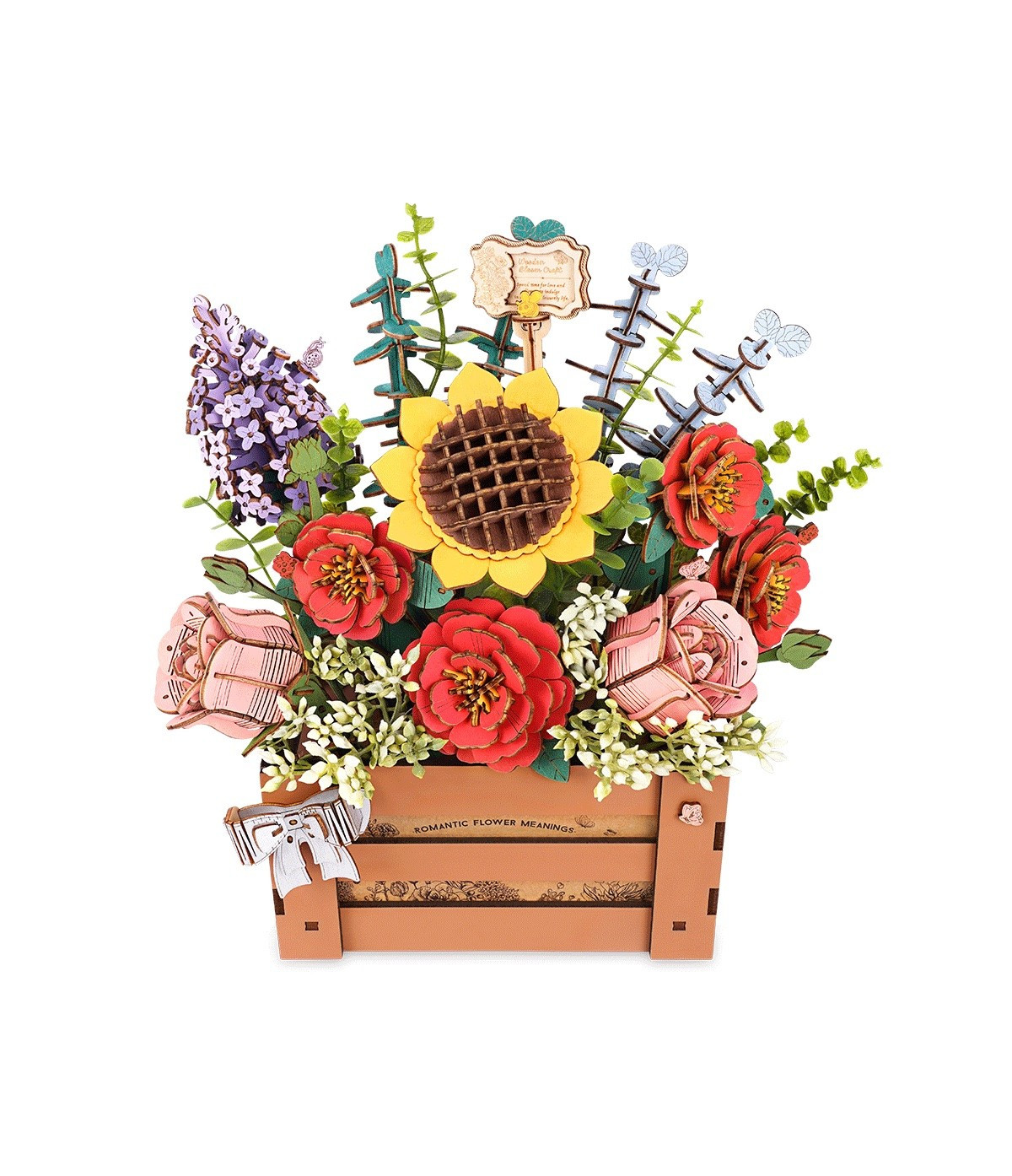 WOODEN BLOOM BOX cassetta di fiori ROWOOD in legno ROBOTIME puzzle TW02H