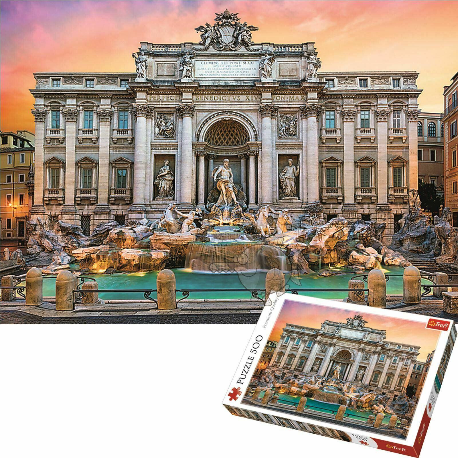 Puzzle Trefl 500 pezzi Fontanna Di Trevi Roma