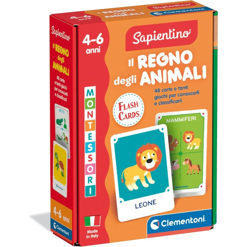 Clementoni - Sapientino Montessori - Il Regno degli Animali, Gioco Educativo con