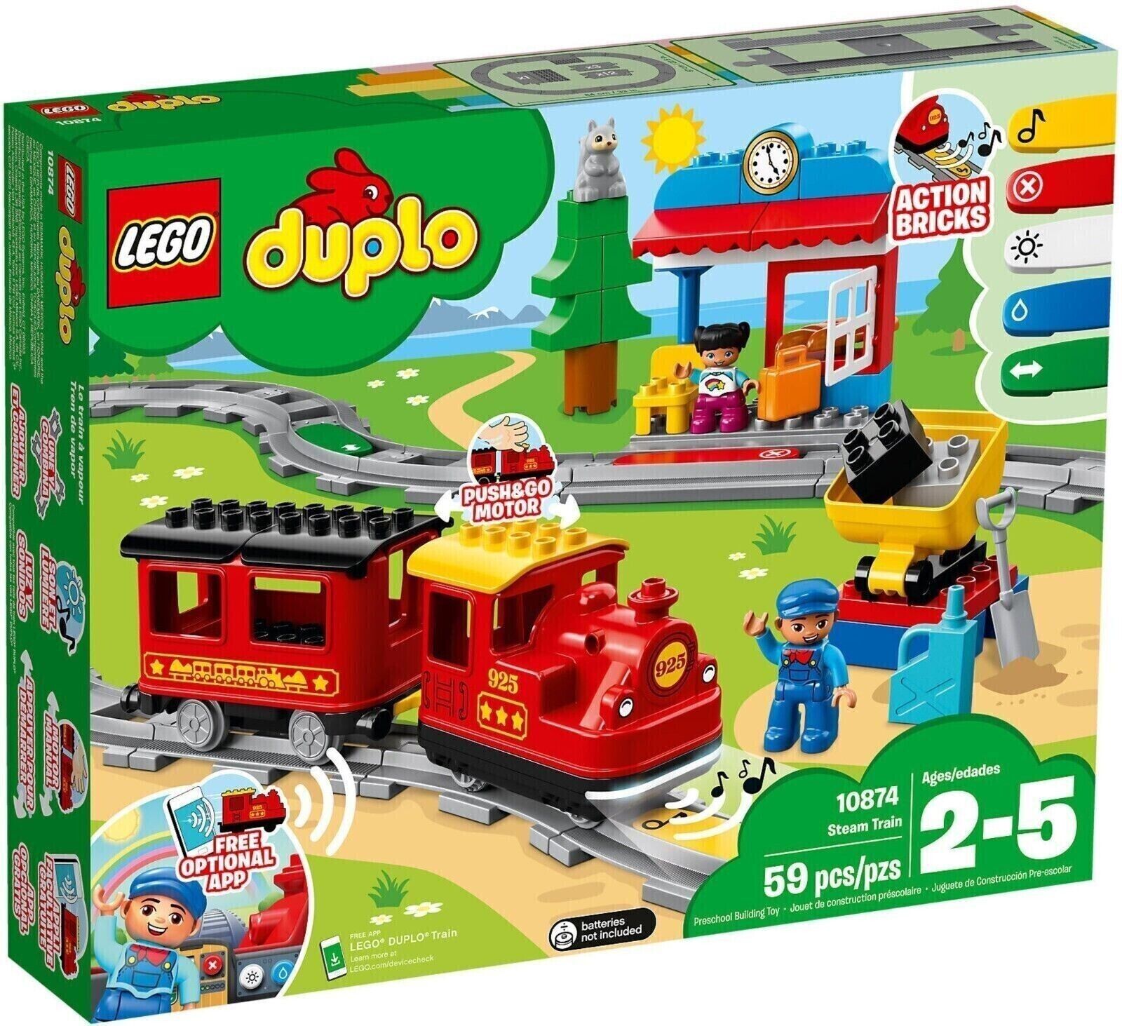 town steam train lego duplo 10874 treno vapore vapeur dampfeisenbahn bricks toys