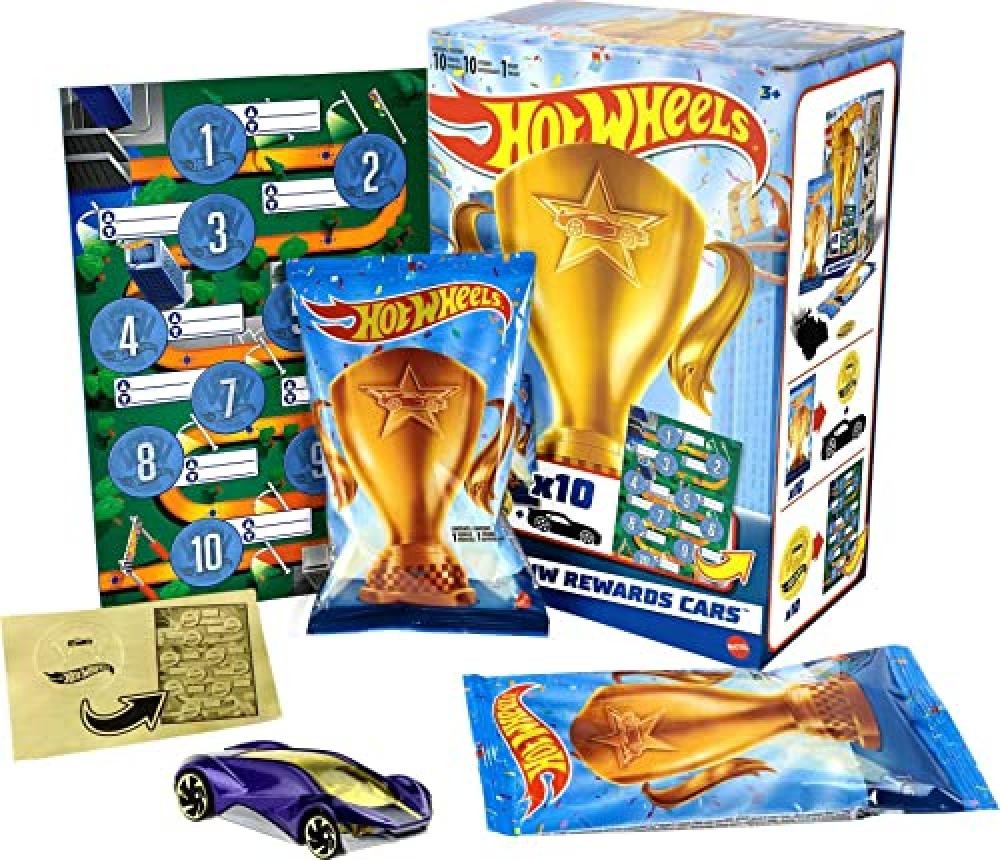 Hot Wheels - HW Rewards Cars Confezione 10 Veicoli Premio, confezionati singolar