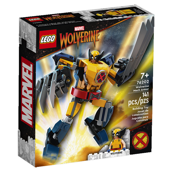 LEGO SUPER HERO 76202 ARMATURA MECH DI WOLVERINE MARVEL SUPER EROI COSTRUZIONI