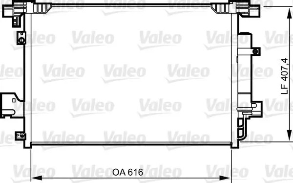 Condensatore radiatore climatizzazione R 134a 814315 VALEO per MITSUBISHI