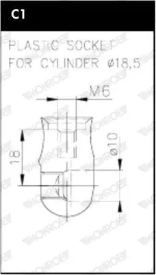 Molla a gas cofano ML6365 MONROE per VW PASSAT B8 PASSAT B8 Variant