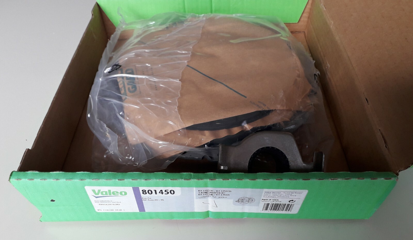 KIT FRIZIONE VALEO (M+D+R) 801450 FIAT PUNTO (176) 1.7TD 215mm