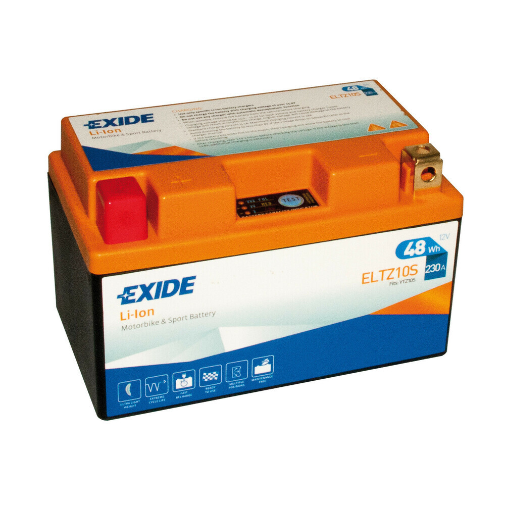 BATTERIA 48Ah 230A EXIDE MOTO LI-ION   EXELTZ10S - LAMPA
