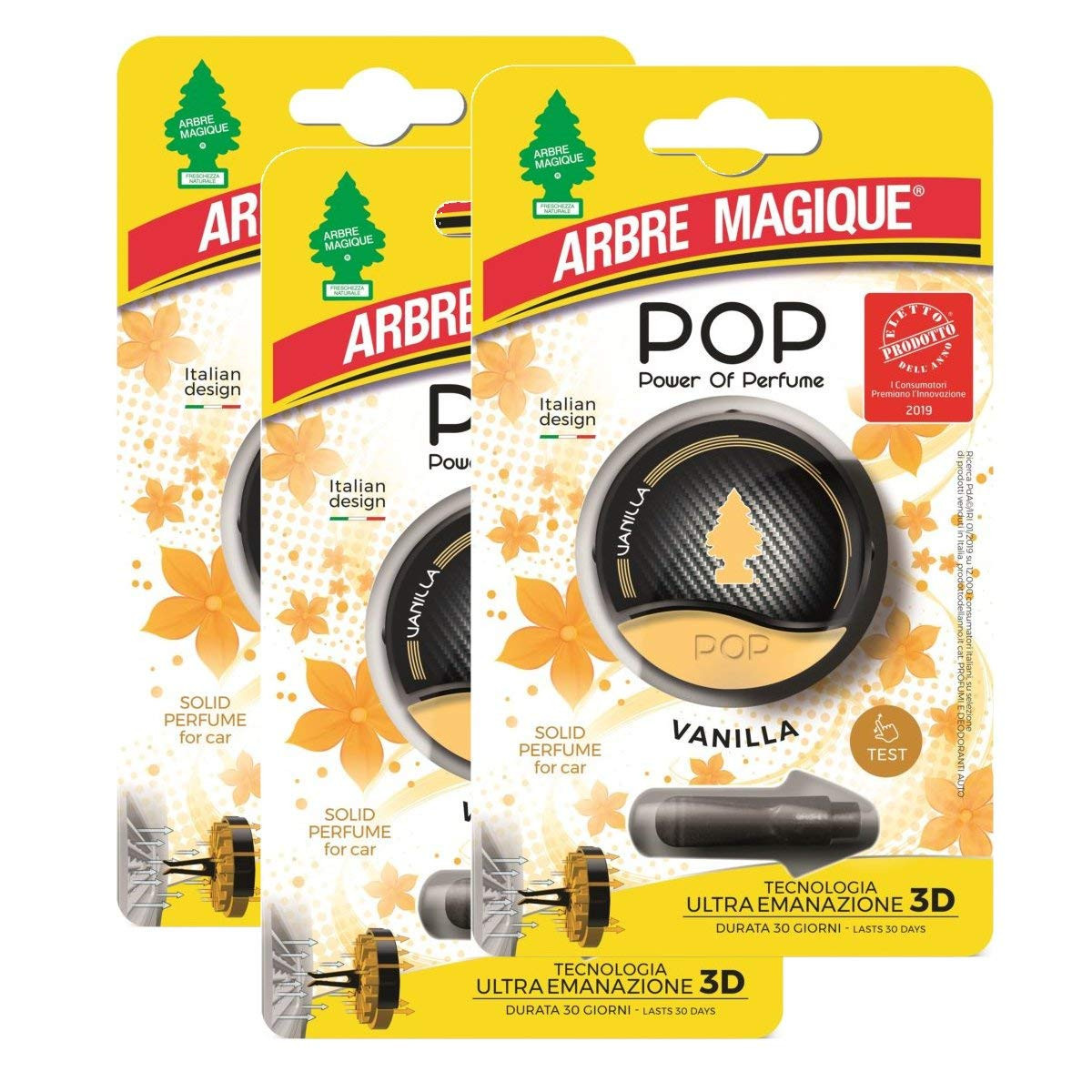 Arbre Magique Pop, Power of Perfume, Deodorante Auto, Fragranza Vanilla, (u0G)