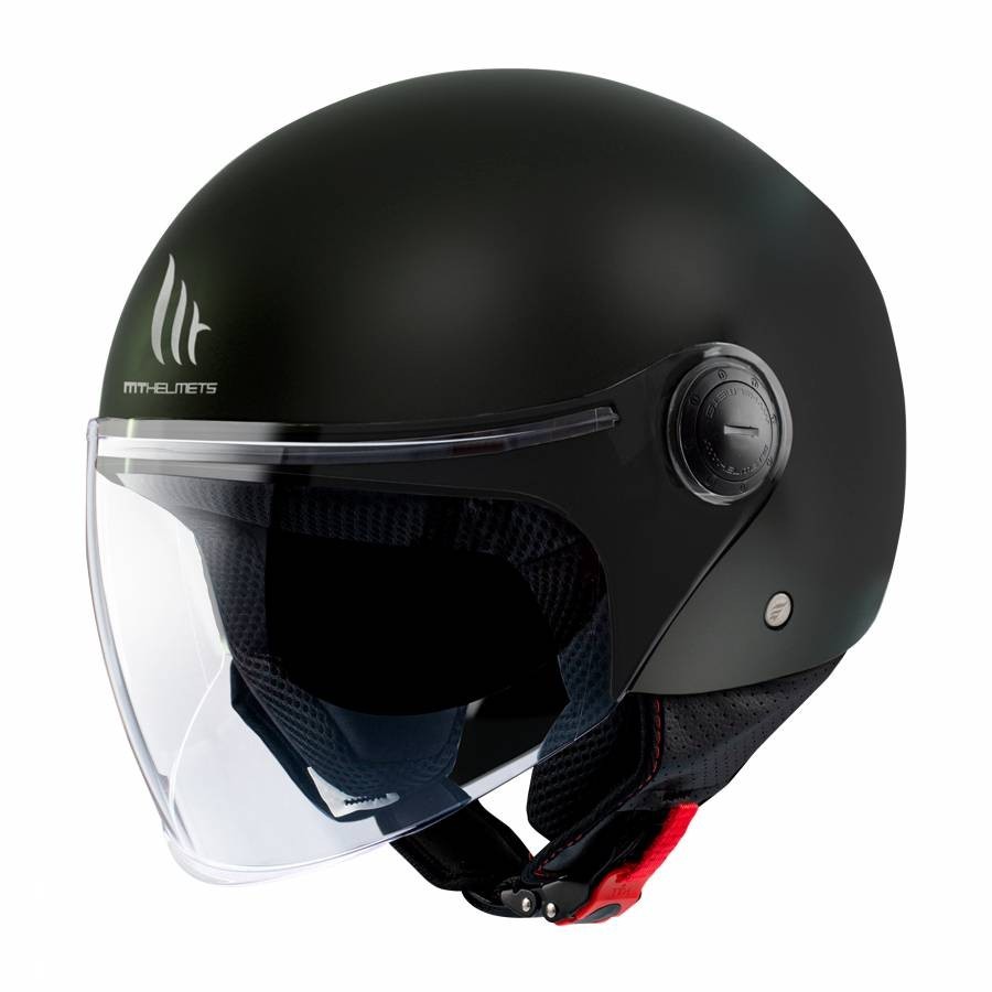Casco jet mt street uni nero lucido m (ece 22.06)