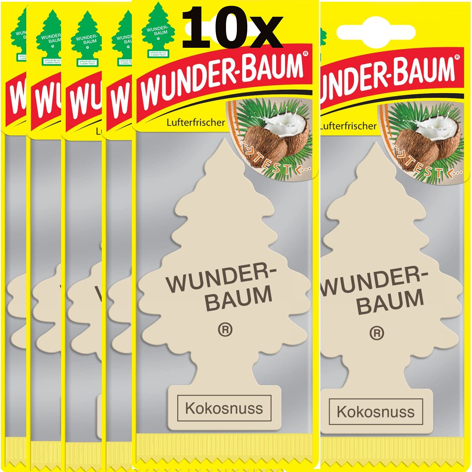 10 X Wunder-baum Kokos,Frischer,duftbäume,Duft Kokosnuss (u9H)