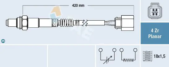 Sonda lambda riscaldato 77288 FAE per HYUNDAI KIA