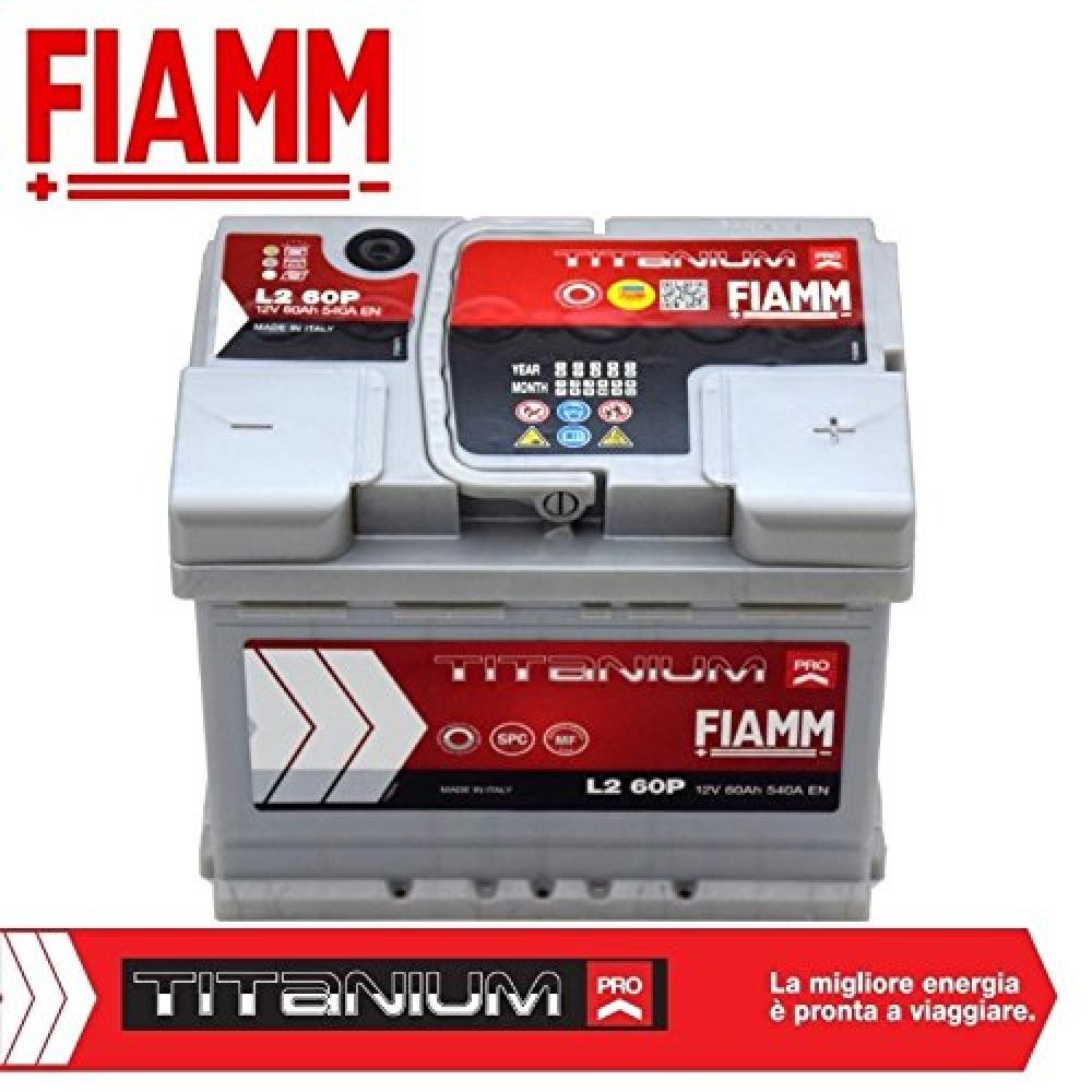 Fiamm, batteria per auto Titanium L260, 60 Ah, 540 A, polo positivo a destra - N