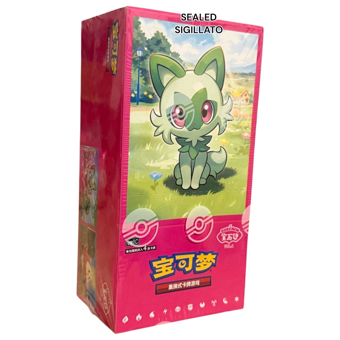 Pokemon Box gem pack vol 1 display sprigatito cinese chinese sealed 151