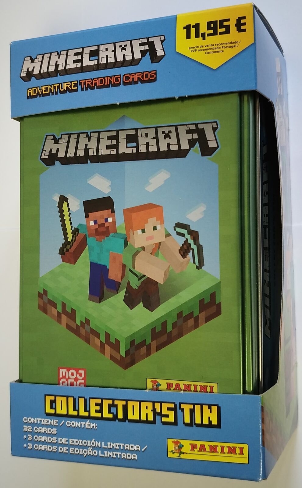 Minecraft Adventure Trading Cards Tin Box 32 Cards + 3 Limited Edition Panini