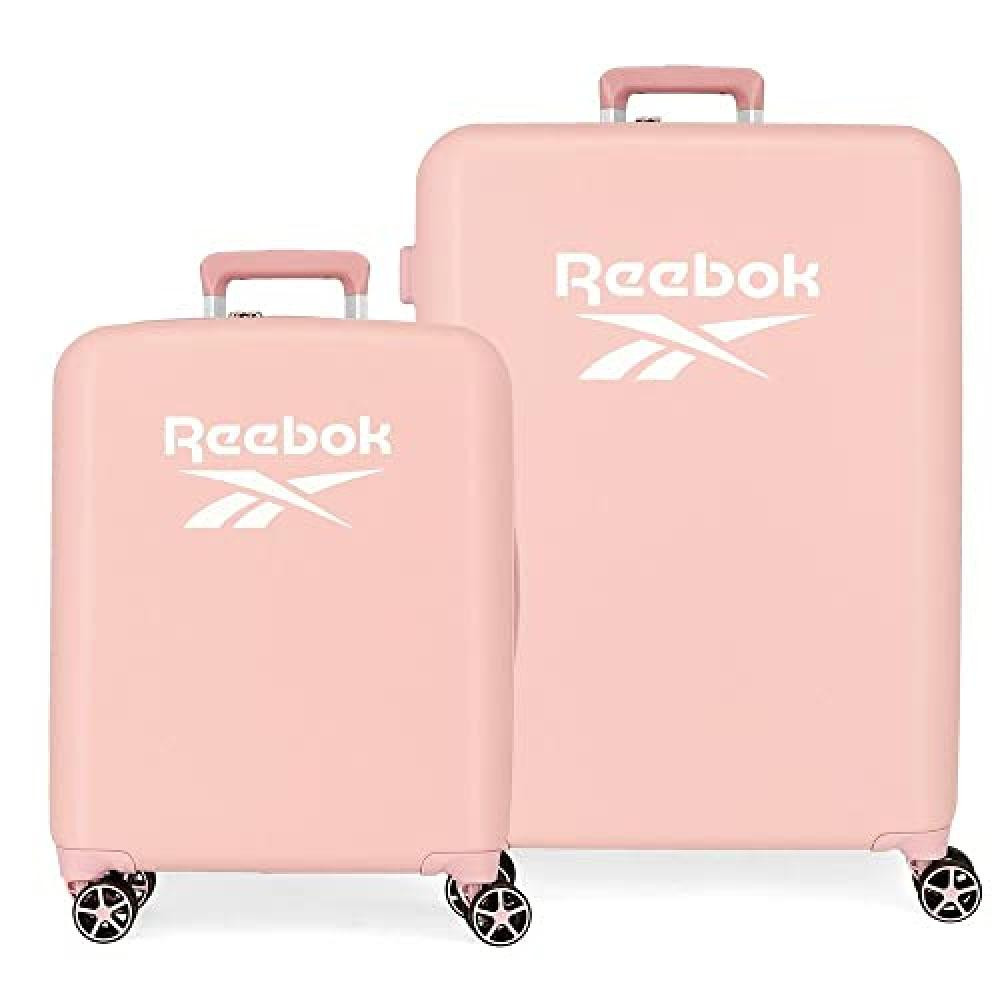 (TG. Set de maletas) Set valigie Reebok Roxbury rosa 55/70 cm ABS rigido chiusur
