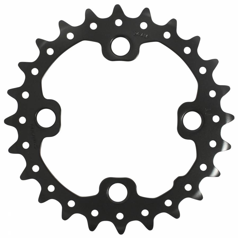 Piatto MTB 4bra d.64 per Shimano SLX M675-XT M785 doppio 24dts interno origine 1