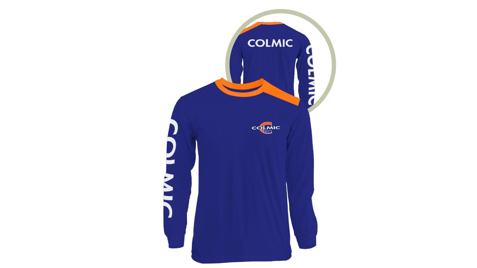 T-SHIRT LONG SLEEVES: BLUE/ORANGE Tg. M
