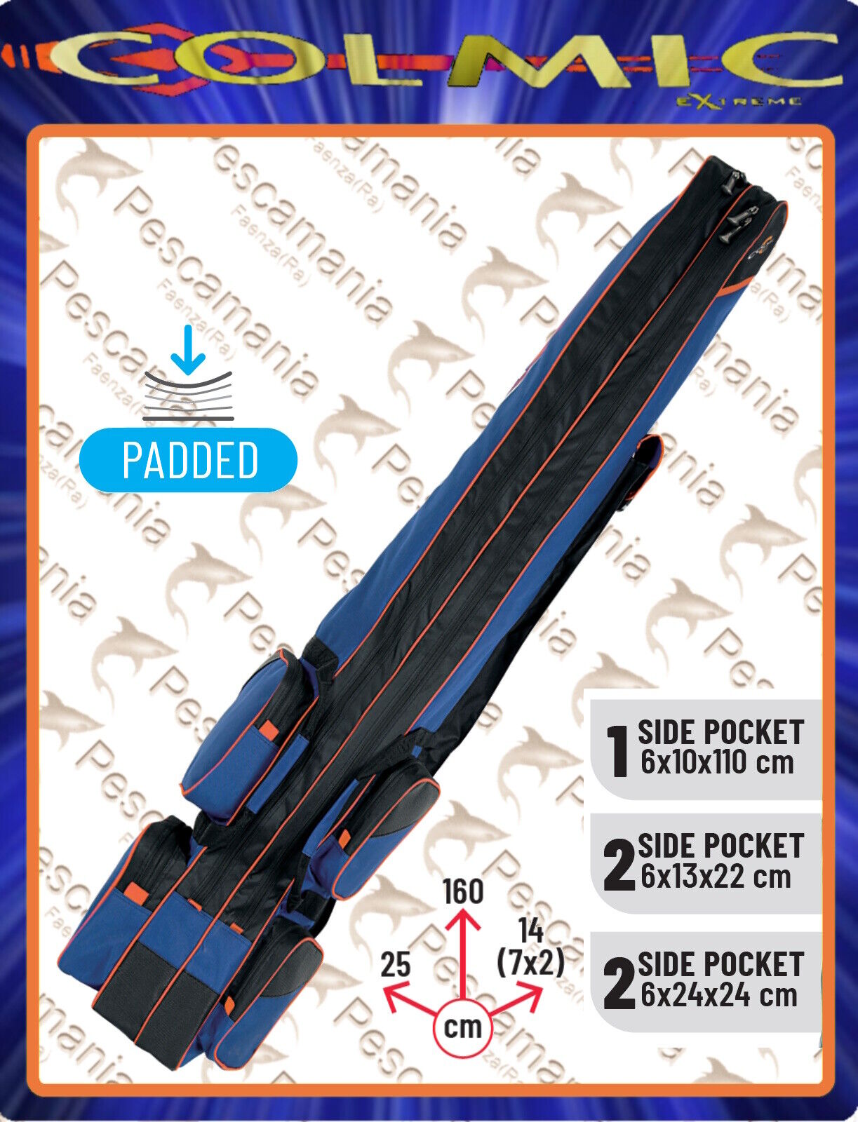 Fodero portacanna Colmic Extreme competition Scogliera 160cm imbottito