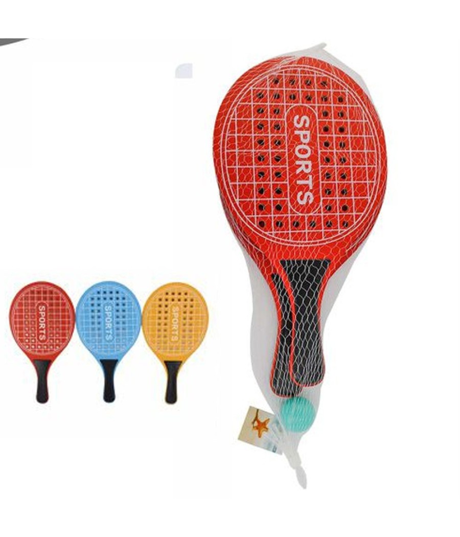 RACCHETTE MARE TRAFORATE RACCHETTONI IN LEGNO BEACH TENNIS SPIAGGIA VARI COLORI