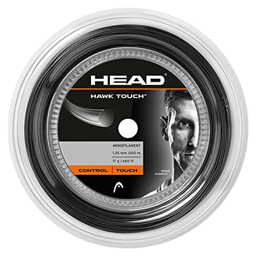 (TG. 16) HEAD Hawk Touch 200M Reel, Racchetta da Tennis Unisex Adulto, Antracite