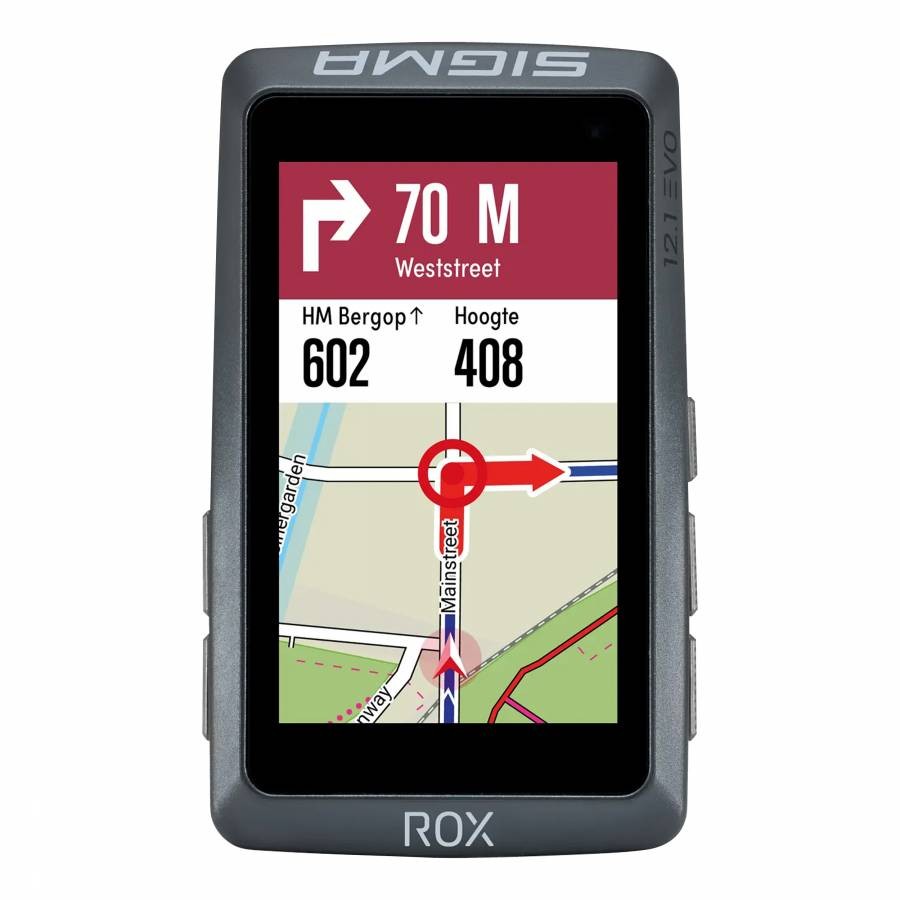 Contachilometri Sigma ROX 12.1 EVO GPS nero con cardiofrequenzimetro e altimetro