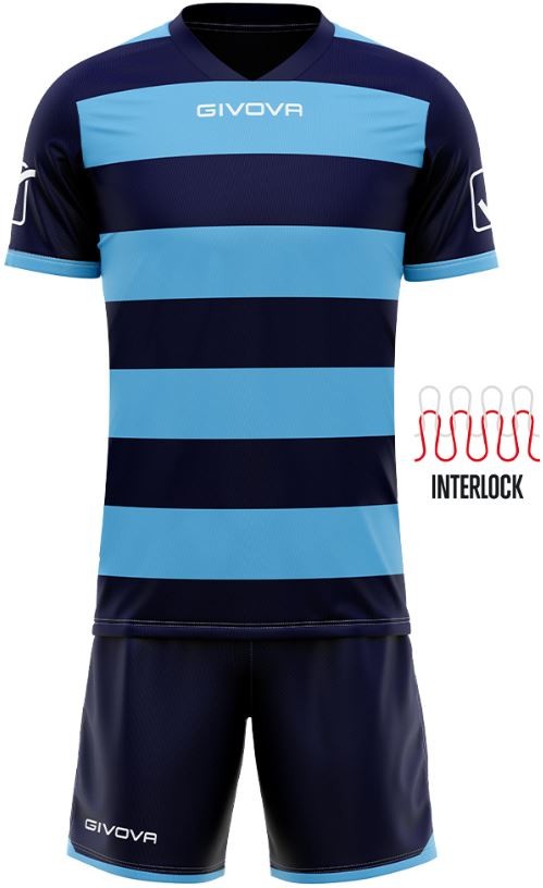 Givova rugby sportset blue light blue men l