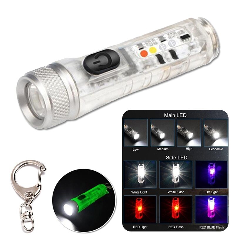 Mini Torcia Led ricaricabile M300 multifunzione ricaricabile USB-C