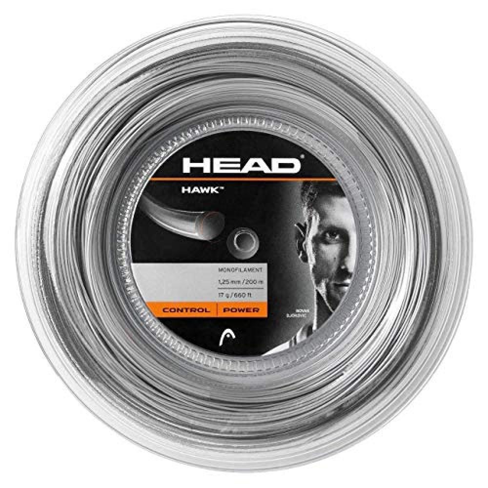 (TG. 18) HEAD Hawk Corda Tennis Matassa Grigio 1.20mm 200m - NUOVO