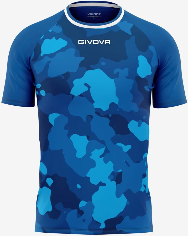 Givova army men's t -shirt xl -blue - -green cotton