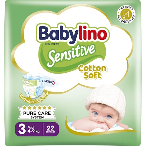 Babylino Sensitive Tg.3 4-9KG 22 PCS
